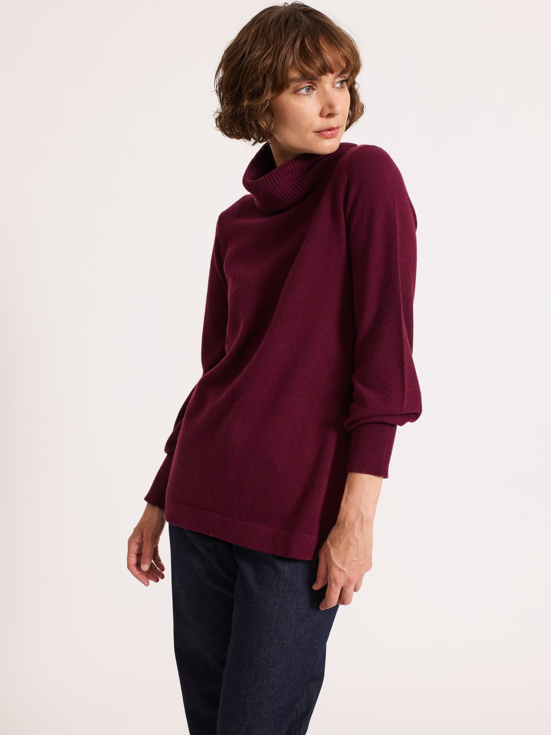 Longline Rollneck Burgundy - Image 3
